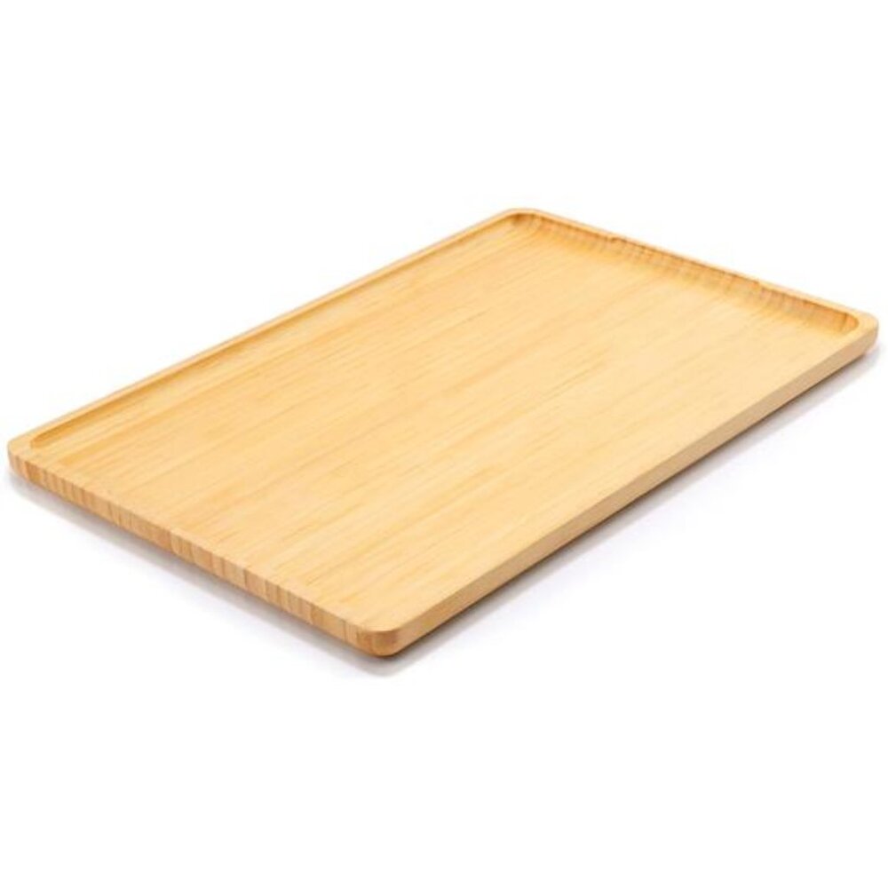 Large Bamboo Serving Tray with Handles Breakfast in Bed Coffee Table Kitchen BBQ